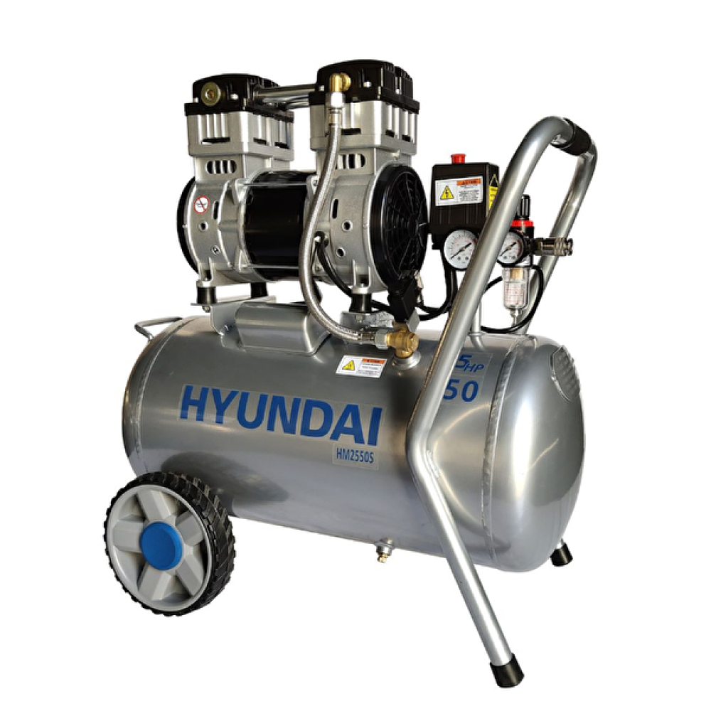 Hyundai Hm2550S 1100 W 50 L Sessiz Yağsız Hava Kompresörü Kompresör - Lastik Bakım Fiyatı