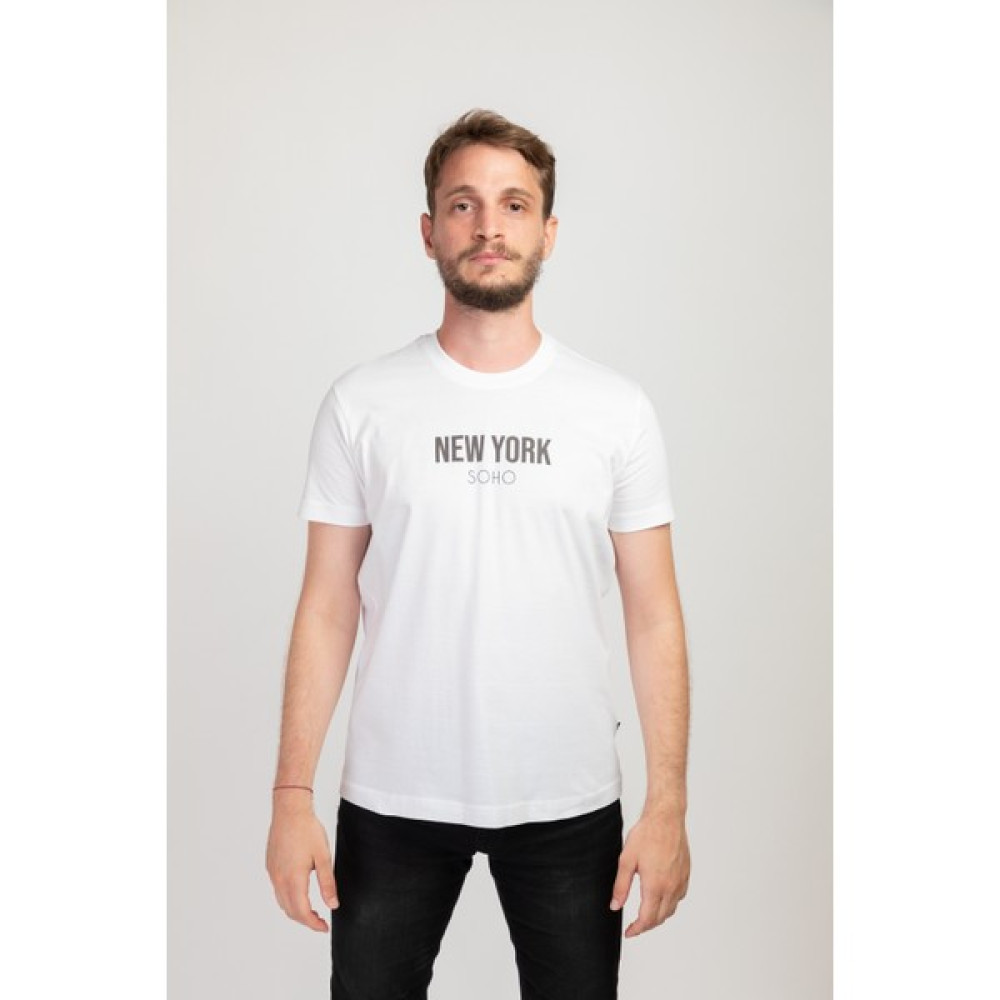 I And Basic Beyaz %100 Organik Pamuklu Basic Erkek Tişört / New York Soho XS Erkek T-shirt Fiyatı