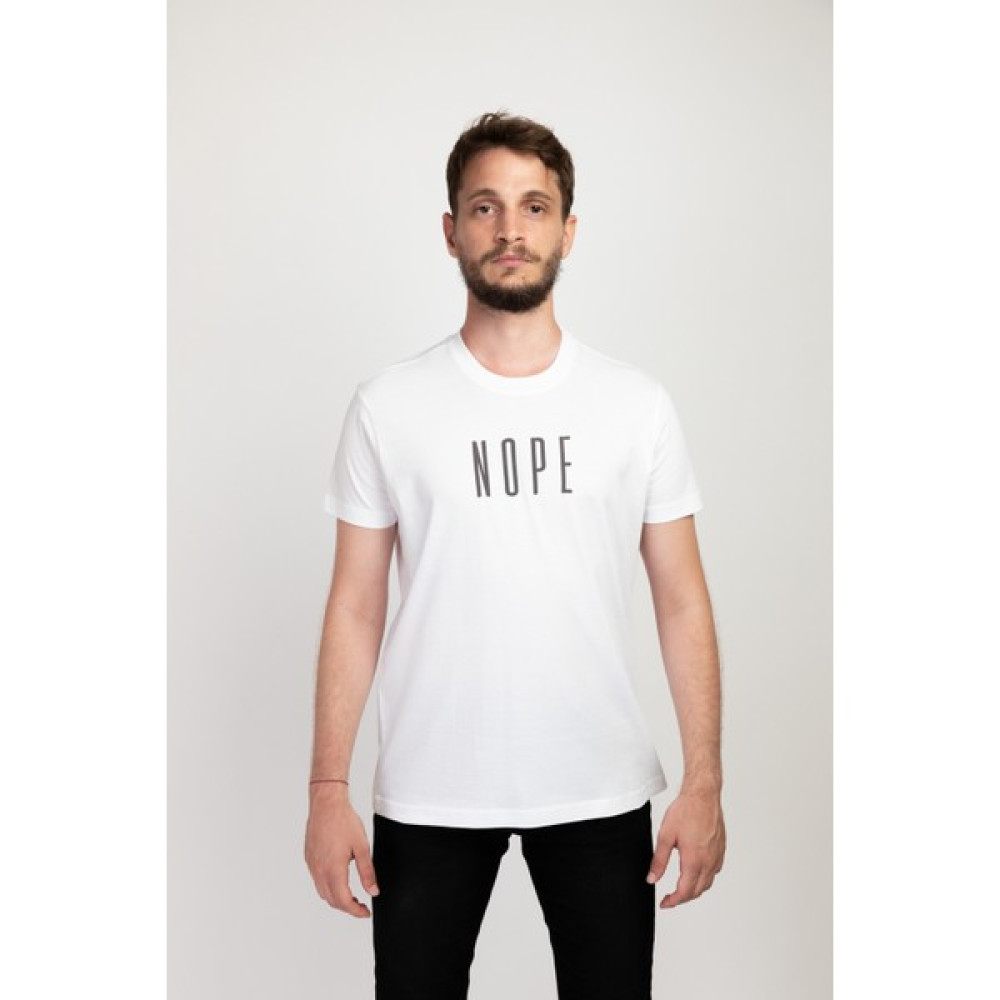 I And Basic Beyaz %100 Organik Pamuklu Basic Erkek Tişört / Nope XL Erkek T-shirt Fiyatı