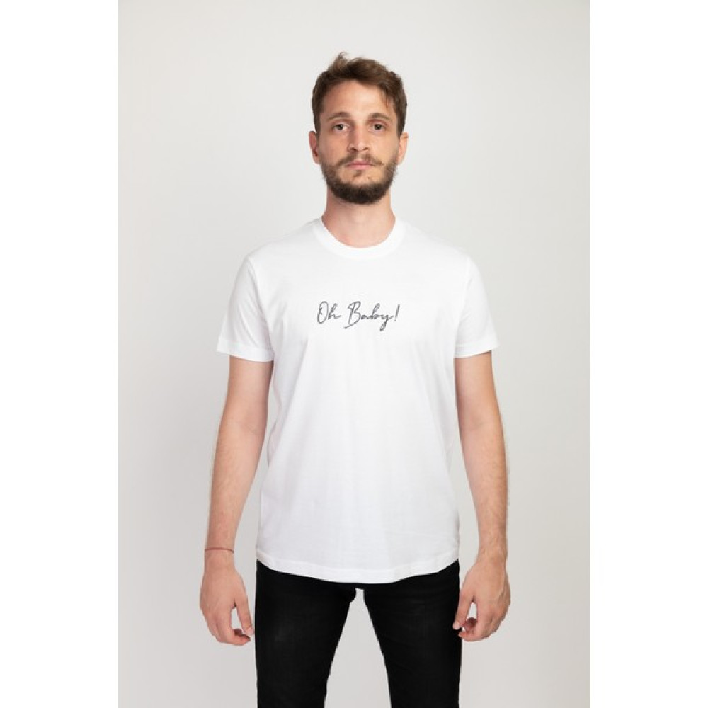 I And Basic Beyaz %100 Organik Pamuklu Basic Erkek Tişört / Oh Baby XL Erkek T-shirt Fiyatı