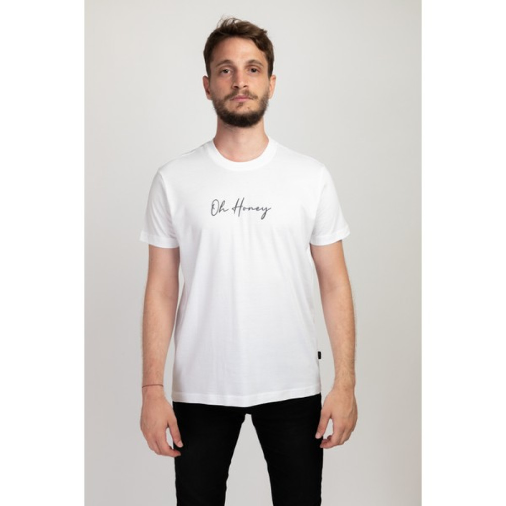 I And Basic Beyaz %100 Organik Pamuklu Basic Erkek Tişört / Oh Honey XL Erkek T-shirt Fiyatı