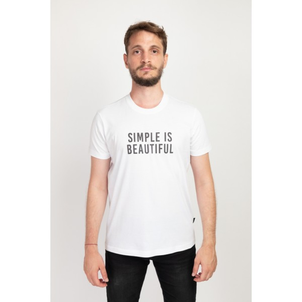I And Basic Beyaz %100 Organik Pamuklu Basic Erkek Tişört / Simple Is Beatiful XS Erkek T-shirt Fiyatı