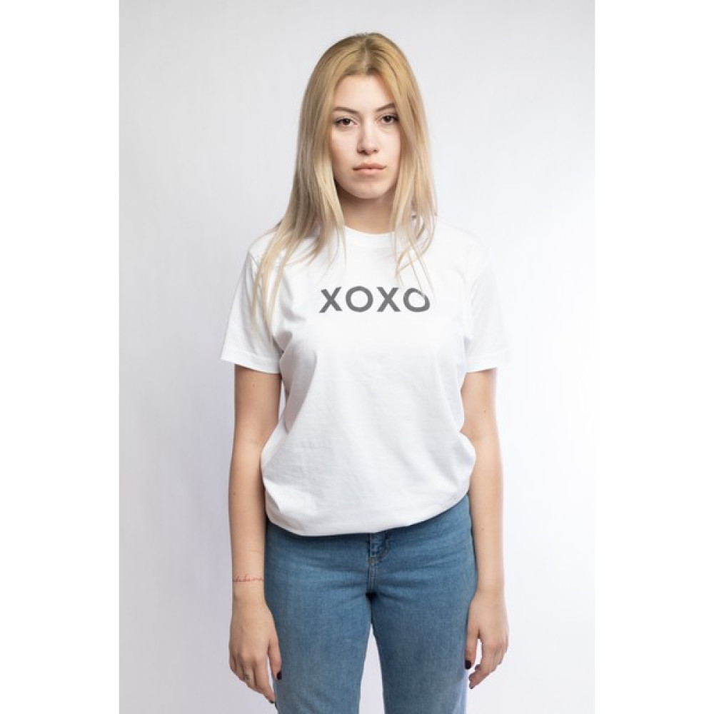 I And Basic Beyaz %100 Organik Pamuklu Basic Kadın Tişört / Xoxo S Bayan T-shirt Fiyatı
