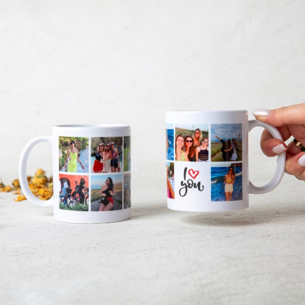 I Love You 9 Fotoğraflı Kupa