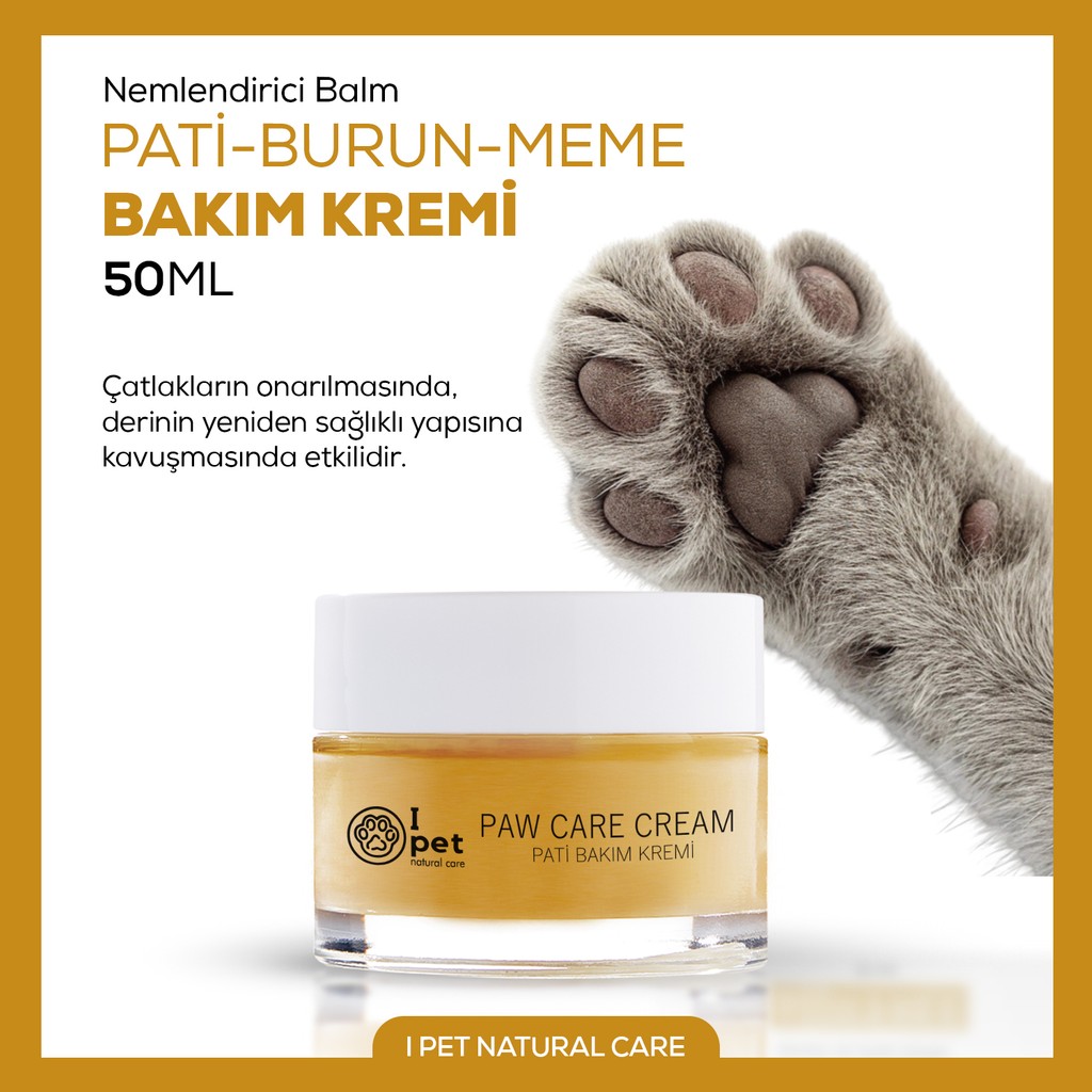I Pet Natural Care Kedi Köpek Pati Bakım Kremi | Çatlak Onarıcı, Doğal ve Vegan Nemlendirici 50 ml Diğer Fiyatı