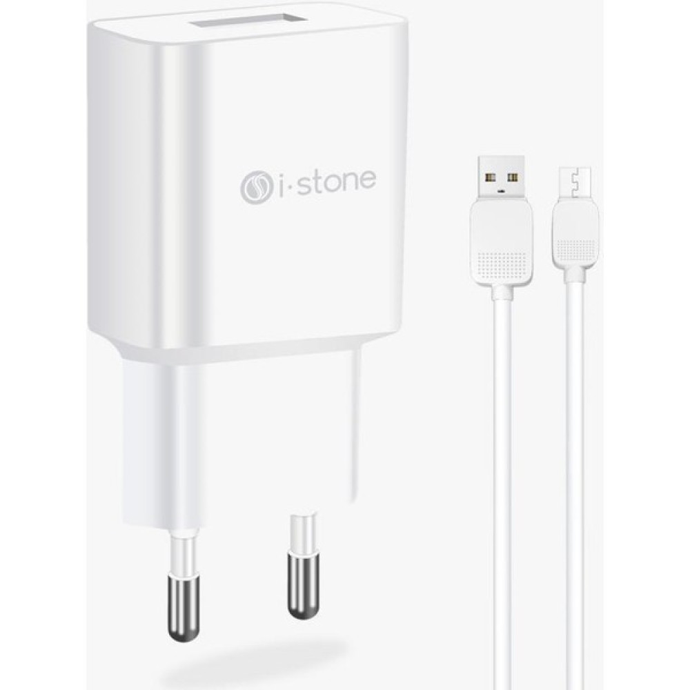 I-Stone 2.1A Şarj Adaptörü + Micro Kablo STN-112 - Beyaz Cep Telefonu Şarj Cihazı Fiyatı