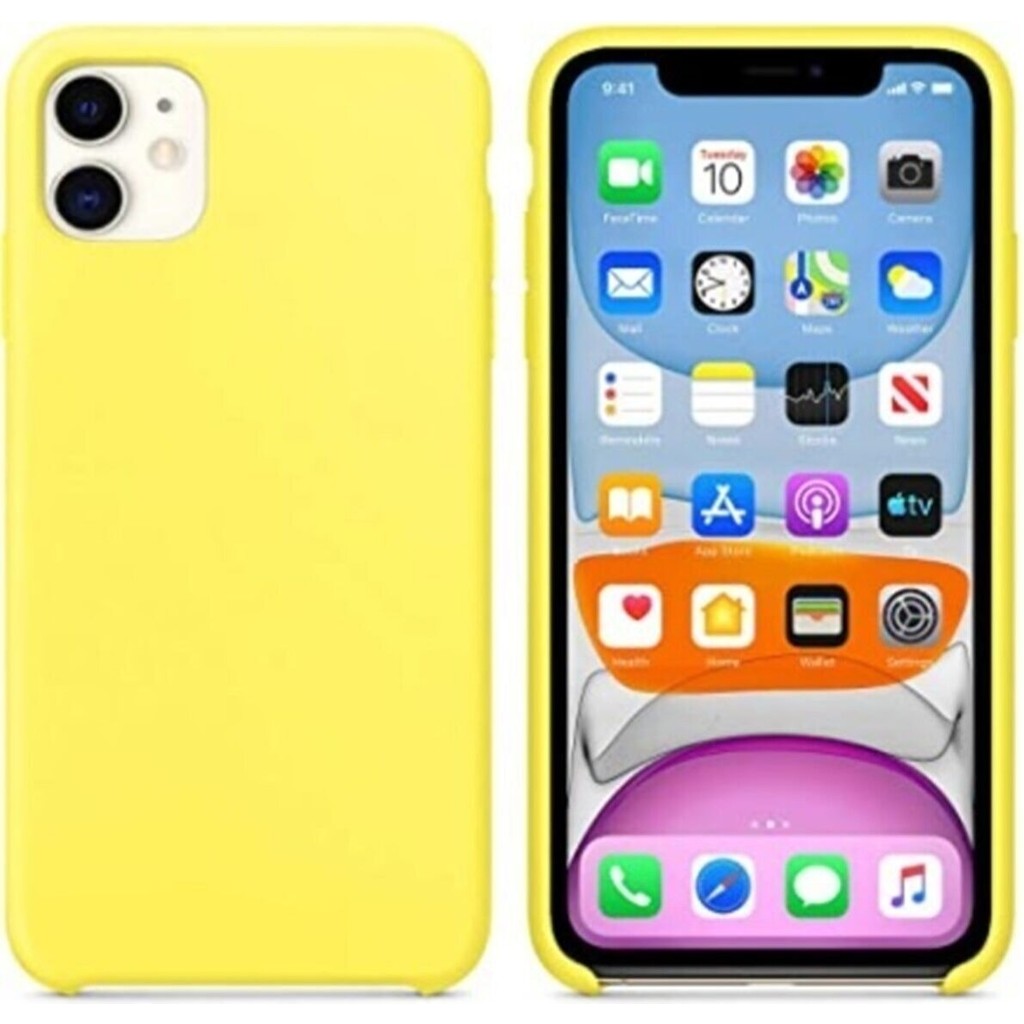 i-Veys Apple iPhone 11 Kadife Lansman Lüx Kılıf - Sarı Diğer Fiyatı