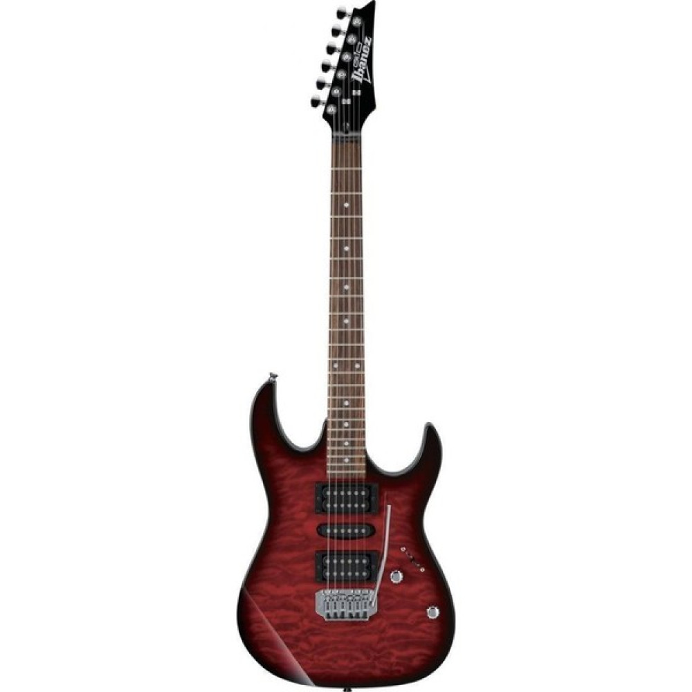 Ibanez GRX70QA-TRB Transparent Red Burst Elektro Gitar Elektro Gitarlar Fiyatı