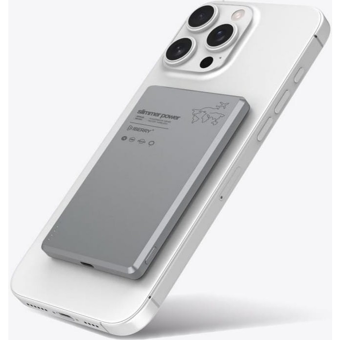 iBerry Wim25G 5.000 mAh 15W Çıkışlı Powerbank - Gri Taşınabilir Şarj Cihazı - Powerbank Fiyatı