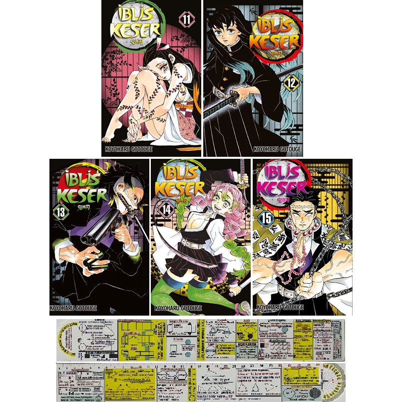 İblis Keser / Manga Seti / 11-12-13-14-15. Ciltler (Matematik Öğreten Cetvel) - Koyoharu Gotouge Çizgi Roman Fiyatı