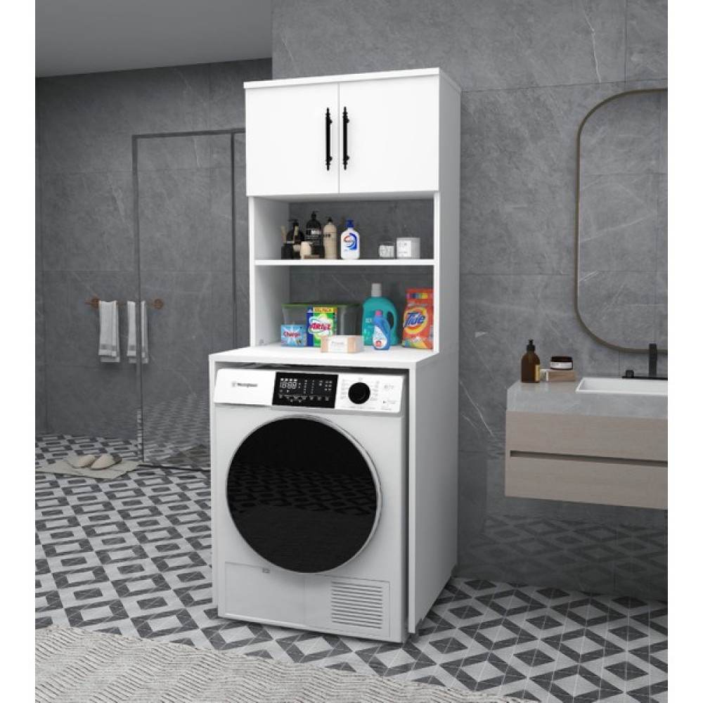 Iboda Üst Dolaplı Çok Amaçlı Çamaşır Makinesi Dolabı - Beyaz Banyo Dolabı / Mobilyası Fiyatı