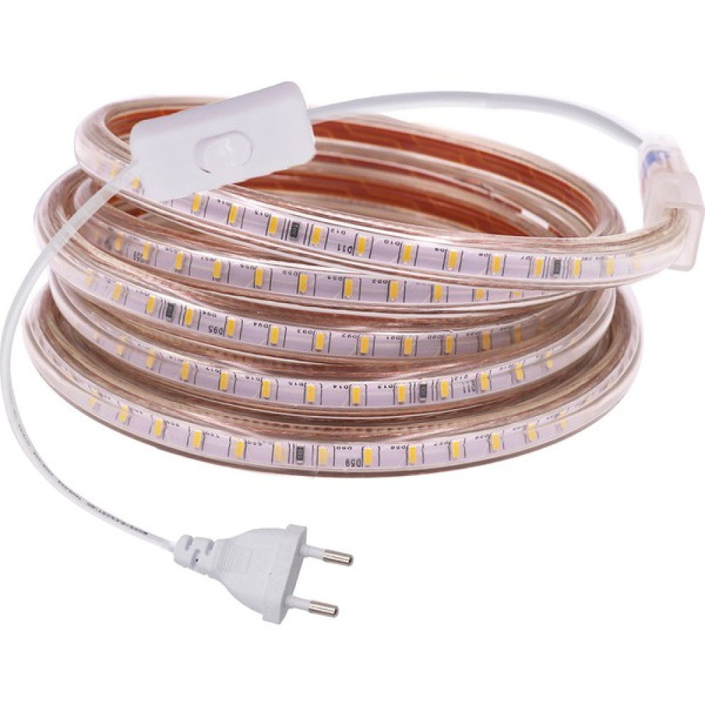 Ice 220V LED Şerit Işıklar Ab Anahtarı Fiş Smd 3014 120LEDS/M Açık Hava Aydınlatması Su Geçirmez IP67 LED Şerit Bant Beyaz Sıcak Beyaz Dekor - 5 m Led Aydınlatmalar Fiyatı