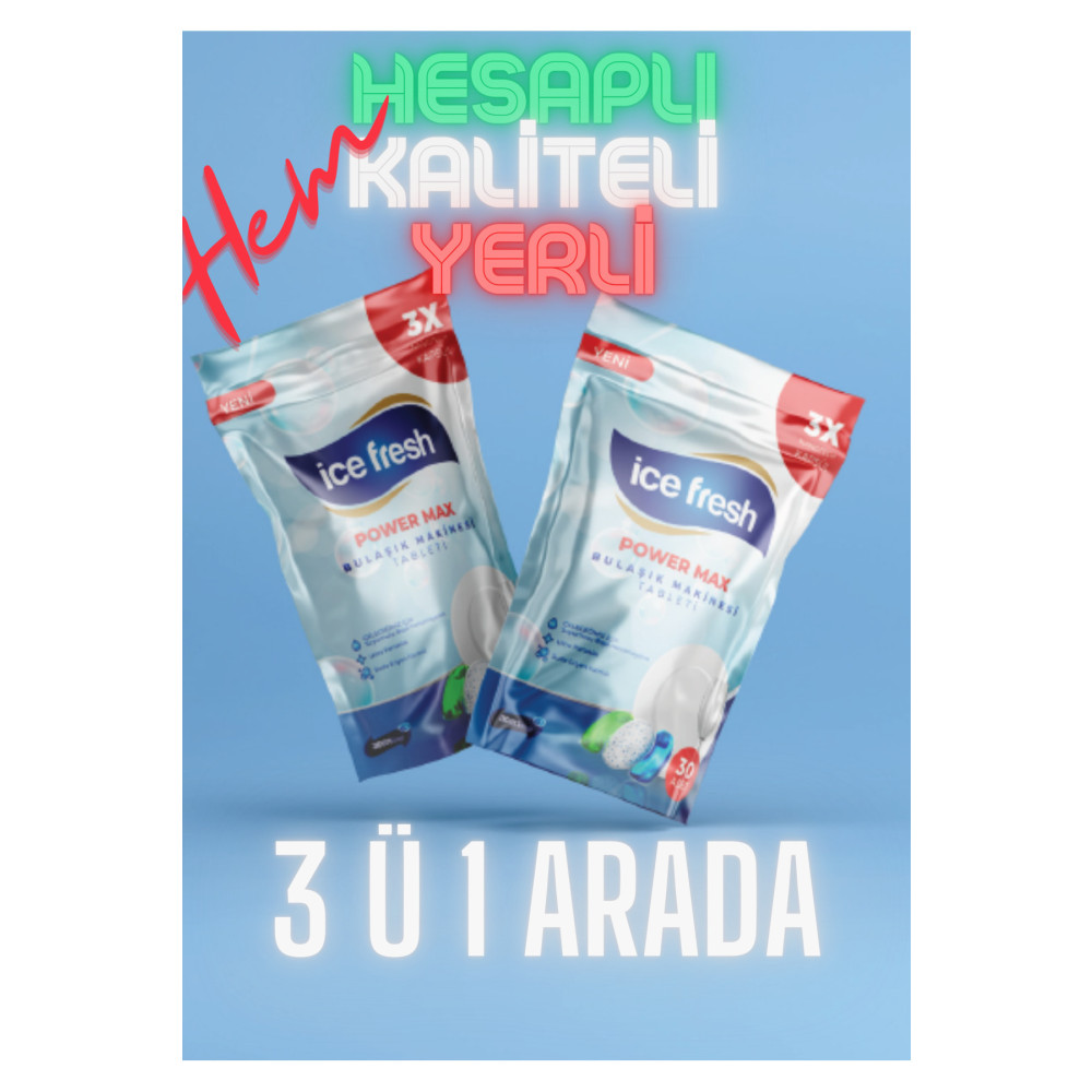 Ice Fresh 3ü 1 Arada Bulaşık Makinesi Kapsül Deterjanı Bulaşık Yıkama Fiyatı