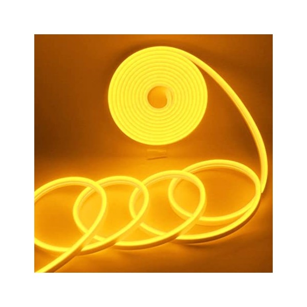 Ice Neon Hortum Işık Led Şerit Aydınlatma 220 Volt Fiş Dahil - 8 m - Amber Led Aydınlatmalar Fiyatı