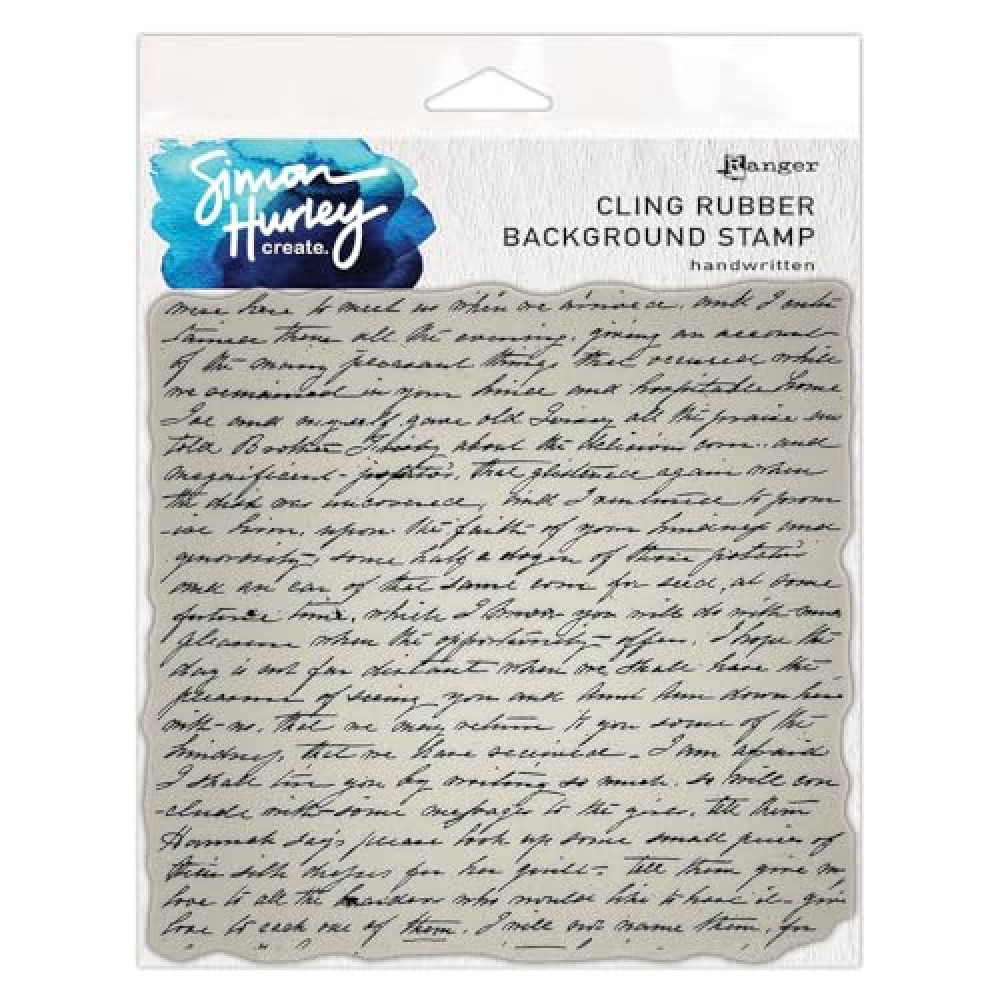 ICE RESIN Simon Hurley create. Background Stamp Handwritten