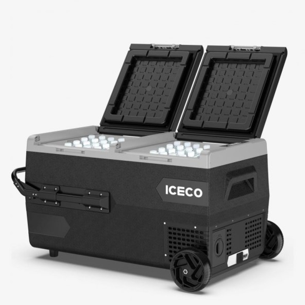 Iceco K75d 12/24Volt 75 Litre Akulu/Kablolu/ Cift Bolmeli Kompresorlu Tekerlekli Outdoor Oto Buzdola Hava Kompresörü Fiyatı