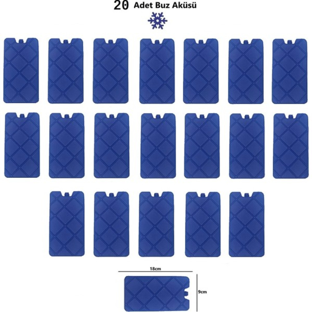 Icex 20'li Medikal Buz Aküsü / Kasedi - Kamp Outdoor Piknik Plaj Çanta Soğutucu - 400 ml - Mavi Oto Boyaları Fiyatı