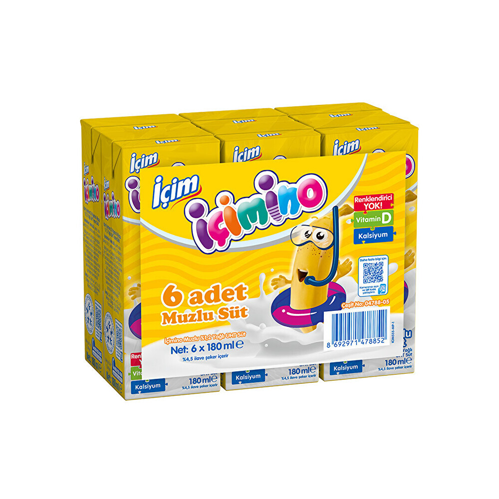 İçim İçimino Muzlu Süt 6x180 Ml Süt Fiyatı