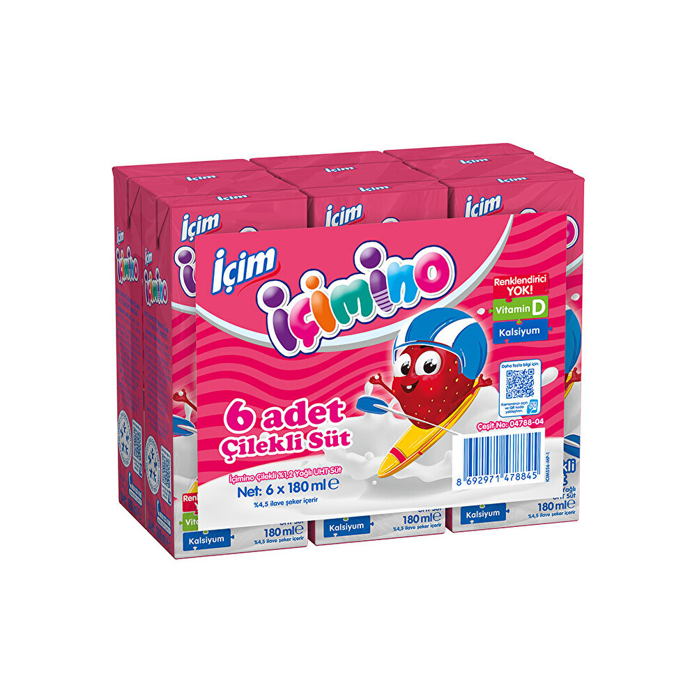 İçim İçimino Süt Çilekli 6x180 Ml Süt Fiyatı