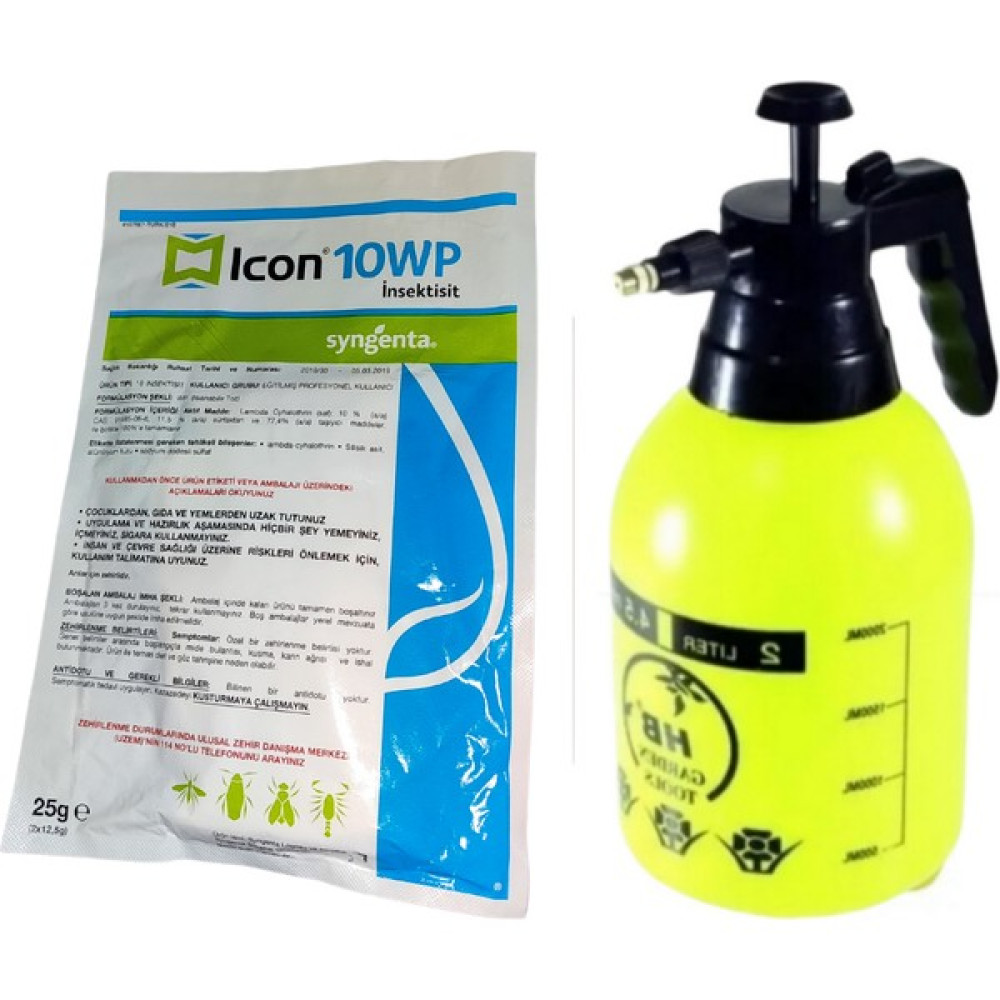 Icon 10WP Granül Toz 25GR/ERGIN Akrep Kırkayak Büyük Haşere Ilacı/2lt Ilaç Pompası Sinek-Kene-Haşere Kovucu Fiyatı