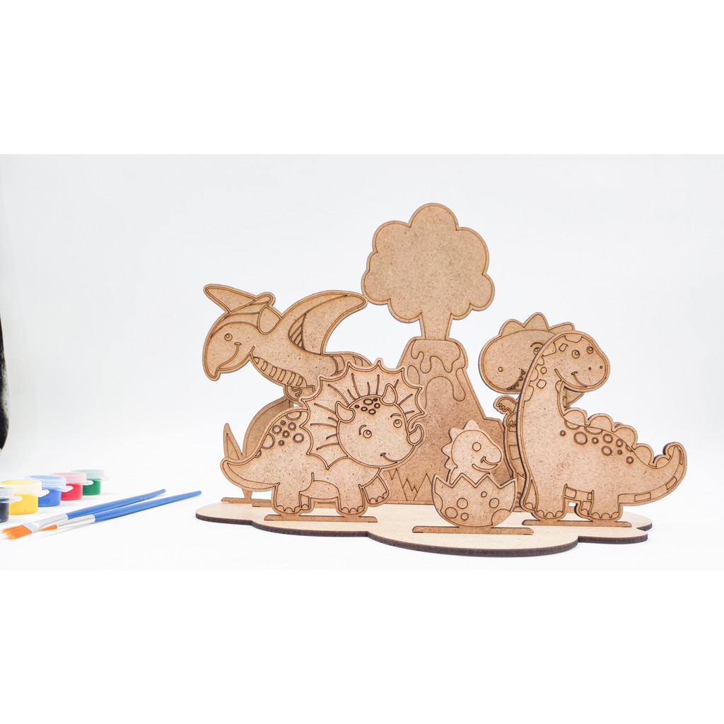Icons Ahşap Boyama Seti, Ahşap Maket Boyama, Çocuk Aktivite ve Sanat Etkinliği,dinazor Konsept Boyama Diğer Fiyatı