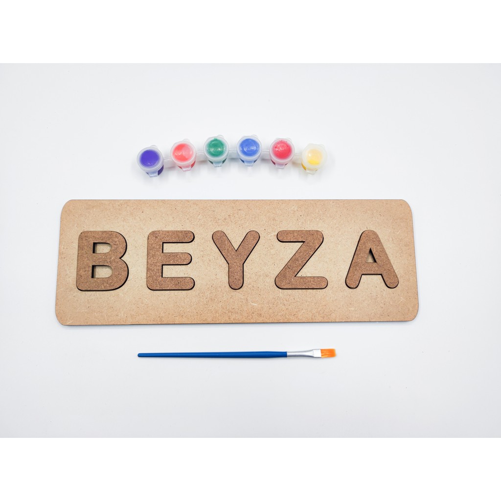 Icons Ahşap Puzzle Boyama Seti Isme Özel Anne Bebek Oyuncak Fiyatı