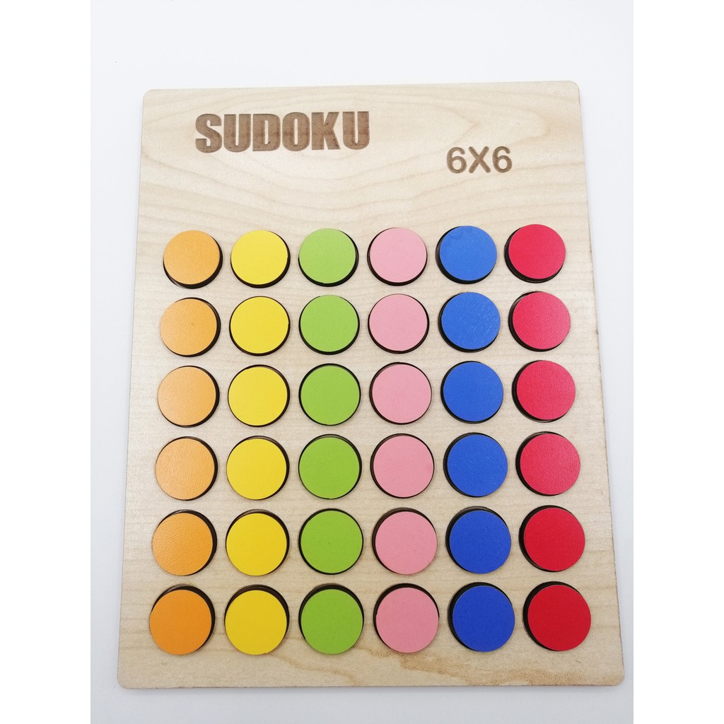 Icons Montessori Ahşap Orta Seviye Renkli Sudoku 6 x 6 Eğitici Oyuncak Fiyatı
