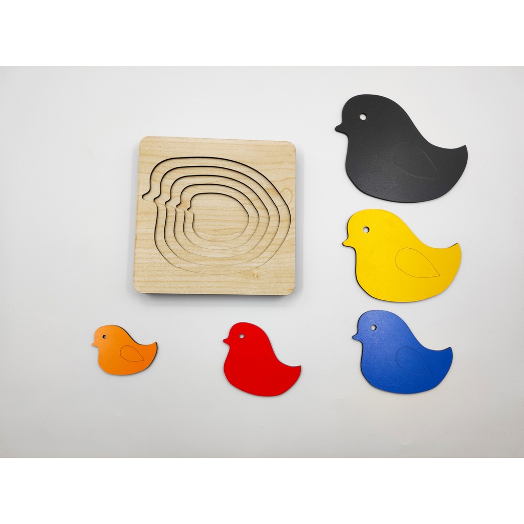 Icons Montessori Katmanlı Puzzle, Tak-Çıkar, Eğitici Puzzle (Kuş) Evcil Hayvan Ürünleri Fiyatı