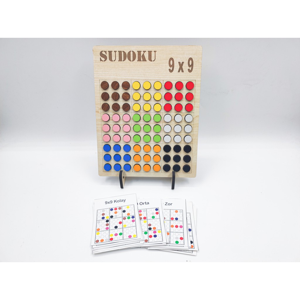 Icons Montessori Renkli Sudoku 9x9 Zor + 25 Oyun Kartı Eğitici Oyuncak Fiyatı