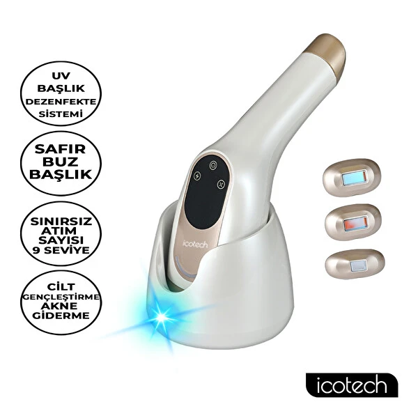 Icotech Hr95 Sınırsız Atım Safir Buz Başlıklı UV Dezenfeksiyon Lazer Epilasyon Aleti Epilasyon Aletleri Fiyatı