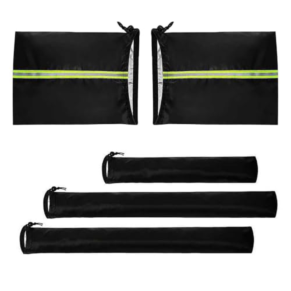 icykale 5 PCS Car Side Mirror Cover and Windshield Wiper Cover, Waterproof and Dustproof Universal Mirror Cover and Wiper Cover, Auto Protection Accessories, Universal for Most Cars (Black)
