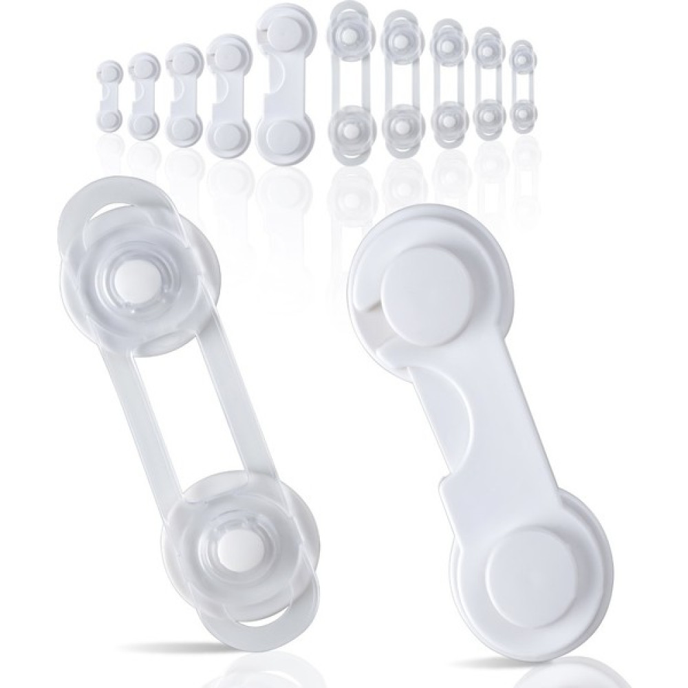 Ideal Baby 10 Adet Çocuk Bebek Güvenliği Çok Amaçlı Kilit ve Dolap Kapak Çekmece Beyaz Eşya Emniyet Seti Bebek Güvenlik Fiyatı