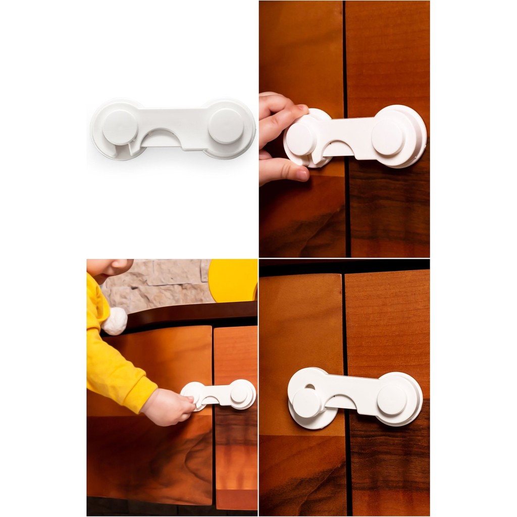 Ideal Baby 4 Adet Raylı Dolap Kilidi + 4 Adet Pencere Kilidi + 4 Adet Kapak Kilidi - Beyaz Bebek Güvenlik Fiyatı