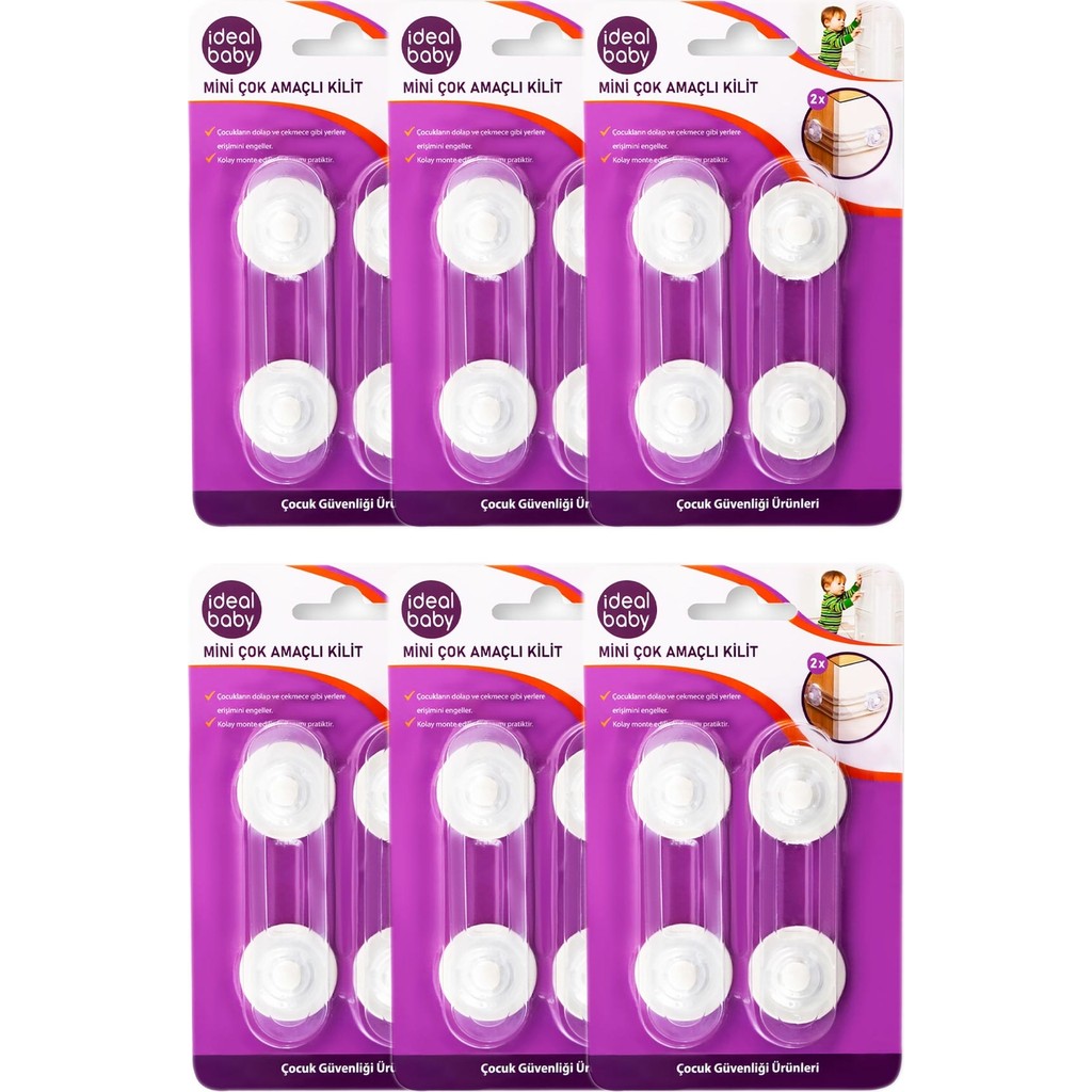 Ideal Baby 6 Paket Mini Çok Amaçlı Kilit Diğer Fiyatı