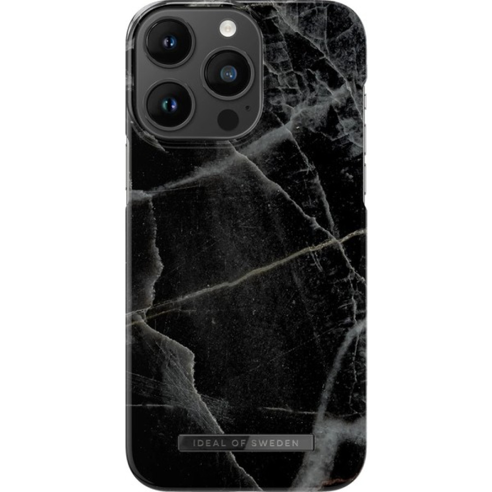 Ideal Of Sweden Fashion Case Apple iPhone 14 Pro Max Uyumlu Tasarım Kılıf - Black Thunder Marbl Cep Telefonu Kılıfı Fiyatı