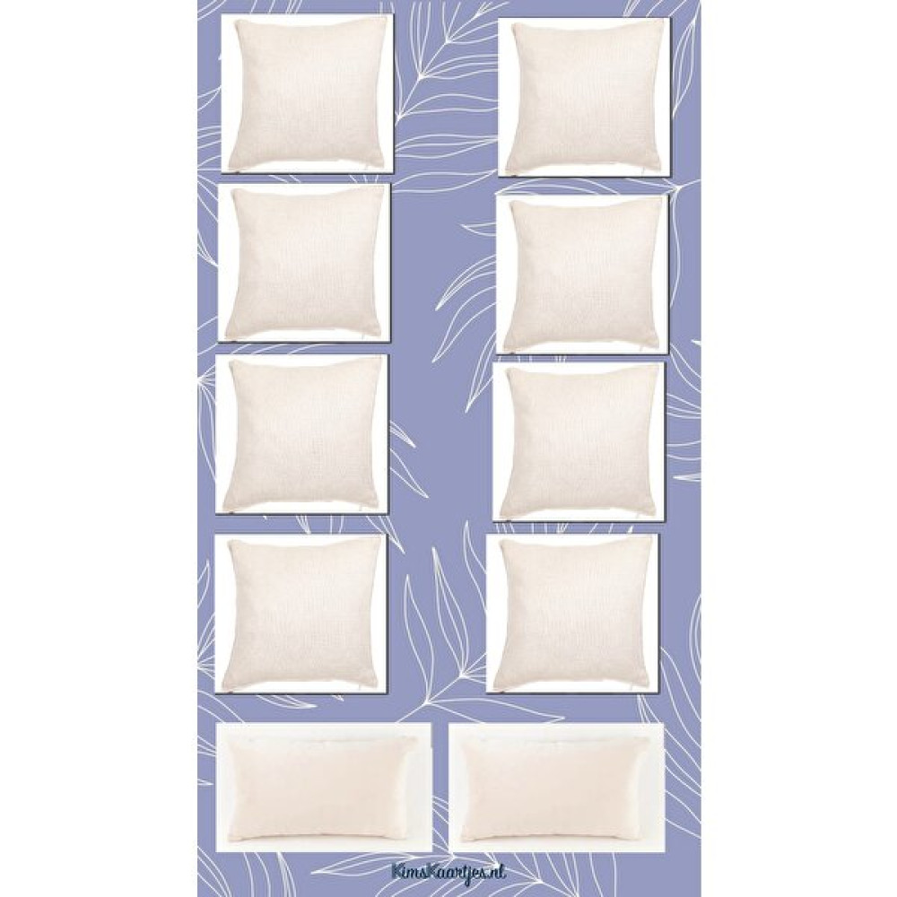 İdil 10'lu Bej Rengi Keten Kırlent Kılıfı Punch Için Işlemelik Kırlent Kılıfı - 42 x 42 cm - Antik Kırlent / Mobilya Yastığı Fiyatı