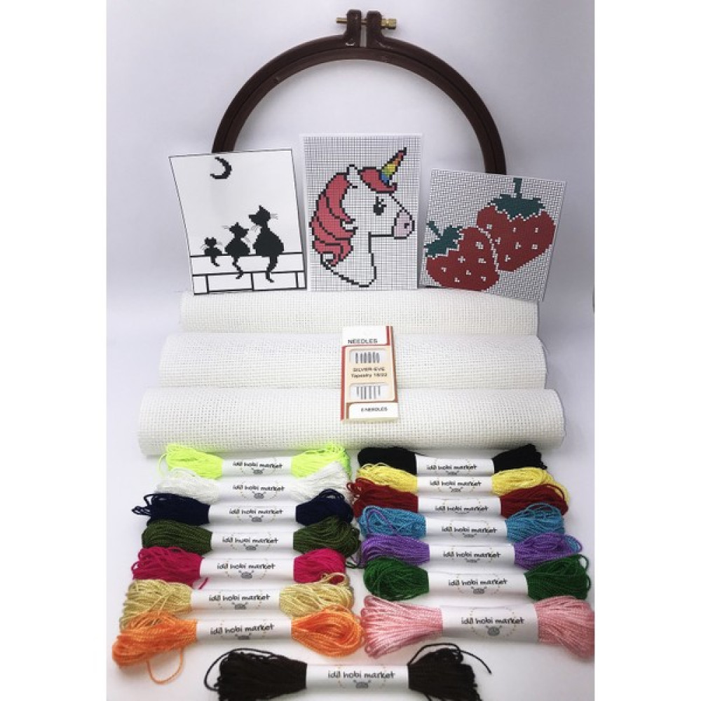 İdil Hobi Market Idilhobimarket Kanaviçe Etamin Set 001 - 70 Oyun & Hobi Fiyatı