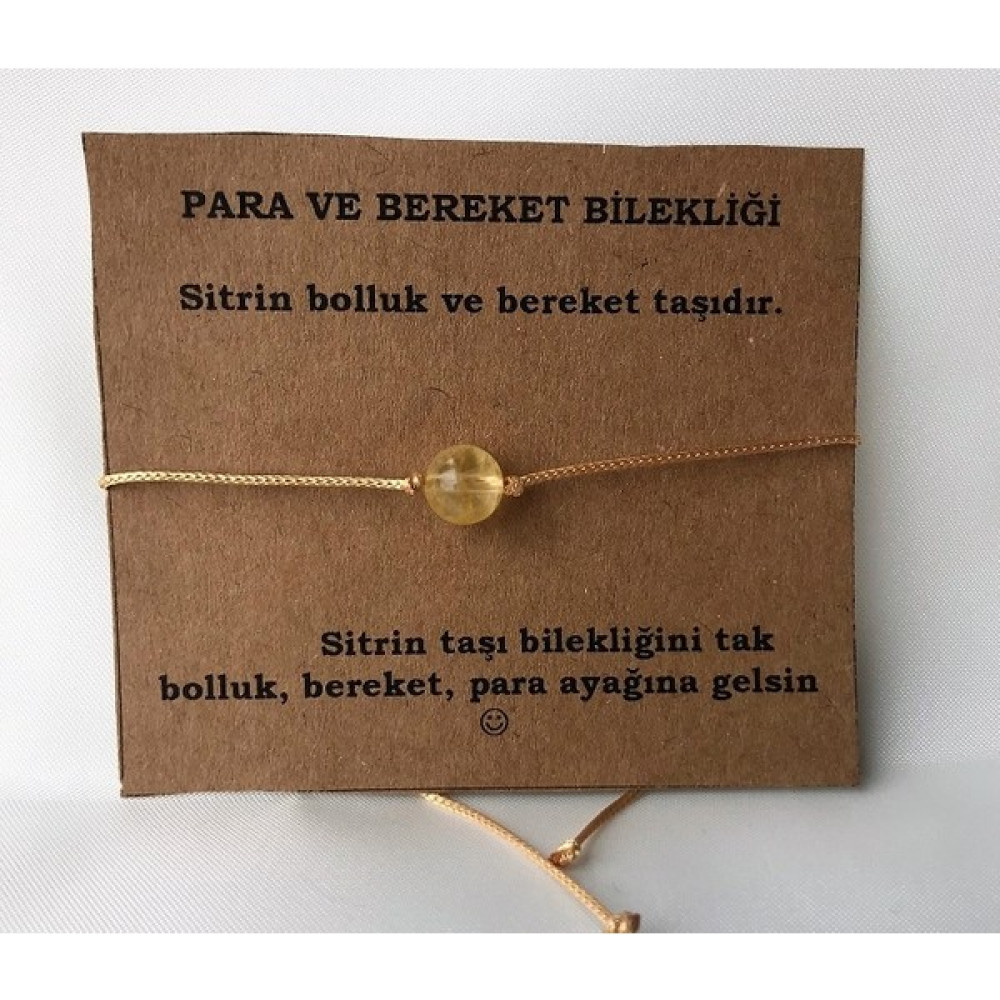 İdilden Takı Aksesuar Hakiki Doğaltaş Para ve Bereket Bilekliği Sitrin 8mm - Renkli Saat ve Bileklik Aksesuarı Fiyatı