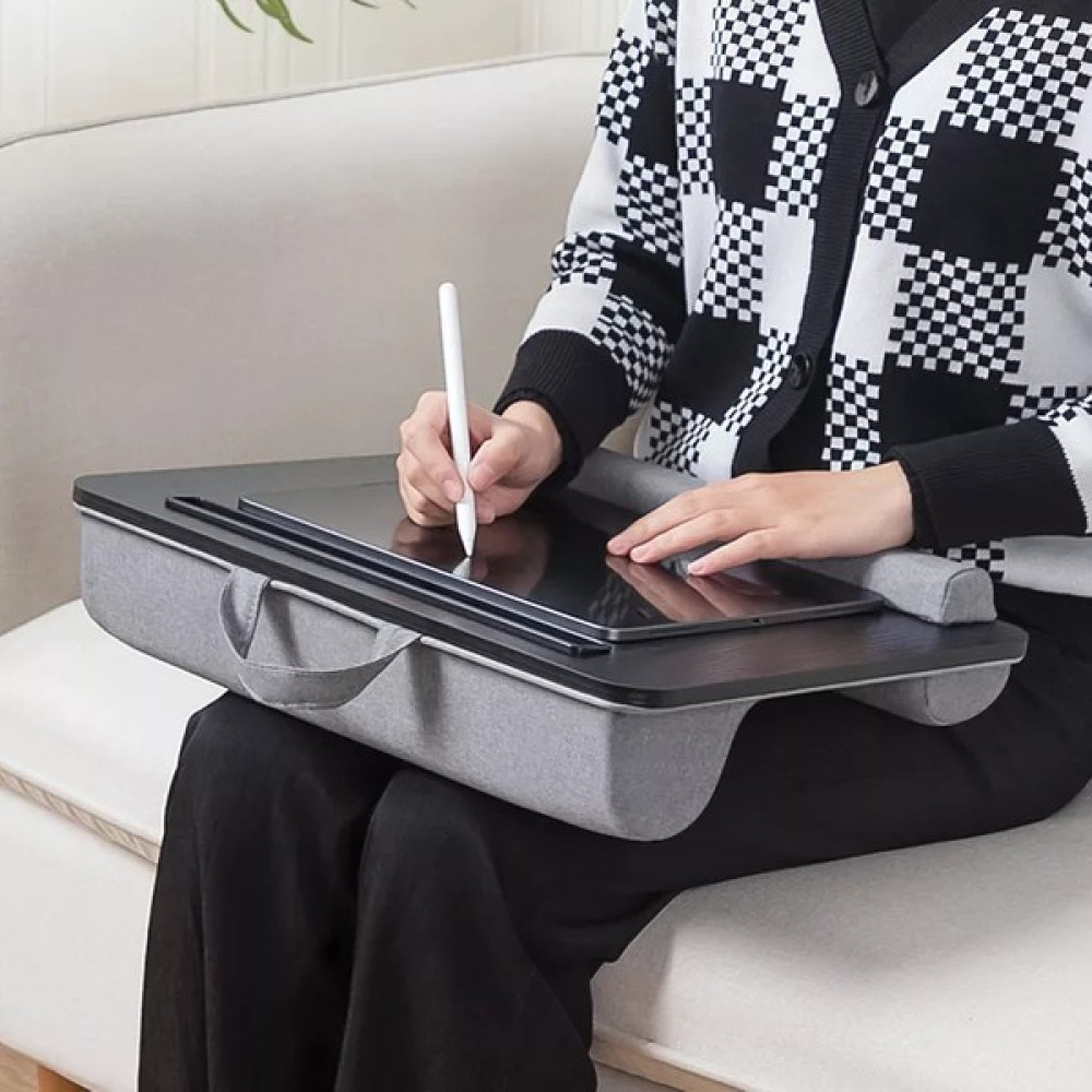 Idock P2 Yastık Minderli Taşınabilir Sehpa Tablet Laptop Standı - 31cm x 42cm x 8.5cm - Siyah Sehpa Fiyatı