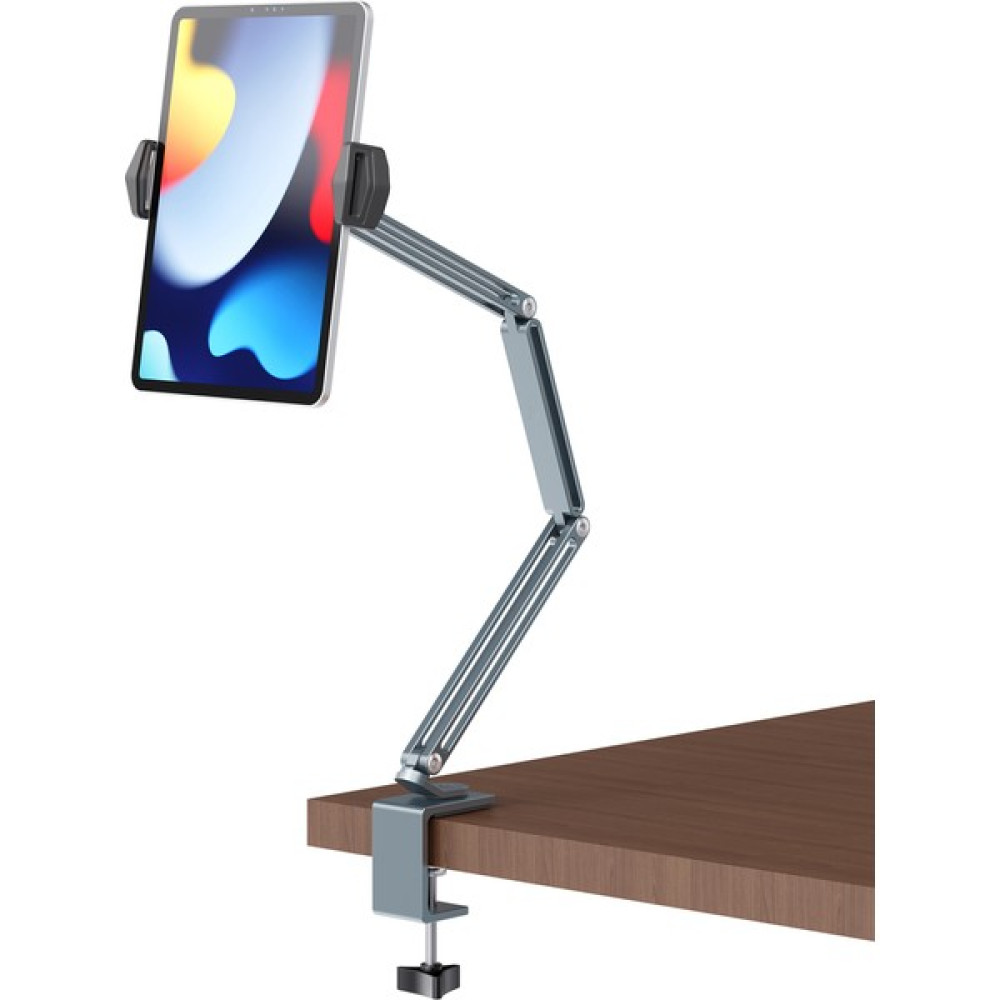 iDock T65 Masaüstü Uzun Kollu Alüminyum Yapıda Kaliteli Kelepçeli iPad Tablet Standı - Gri Tablet Aksesuarı Fiyatı