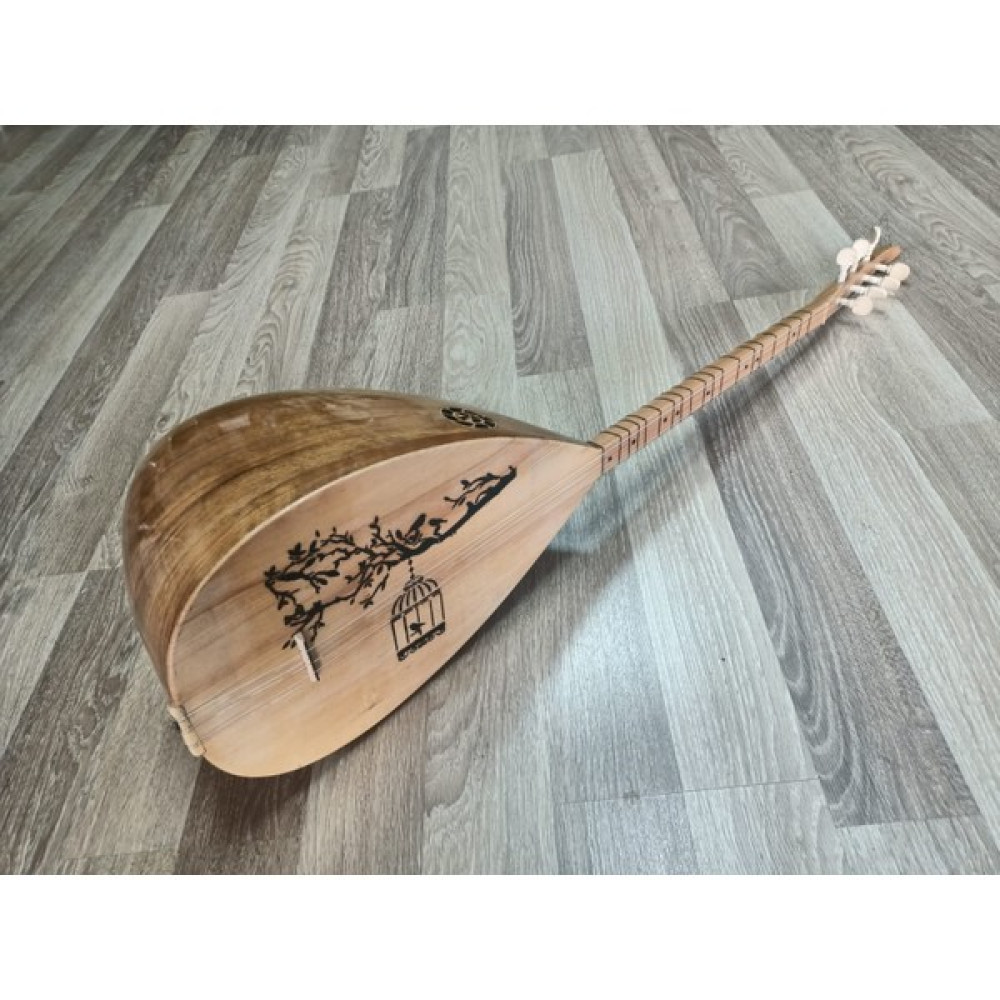 İdol Müzik Aletleri Bağlama Özelyapım Desenli Kısa Sap Tam Set Saz Bağlamalar Fiyatı