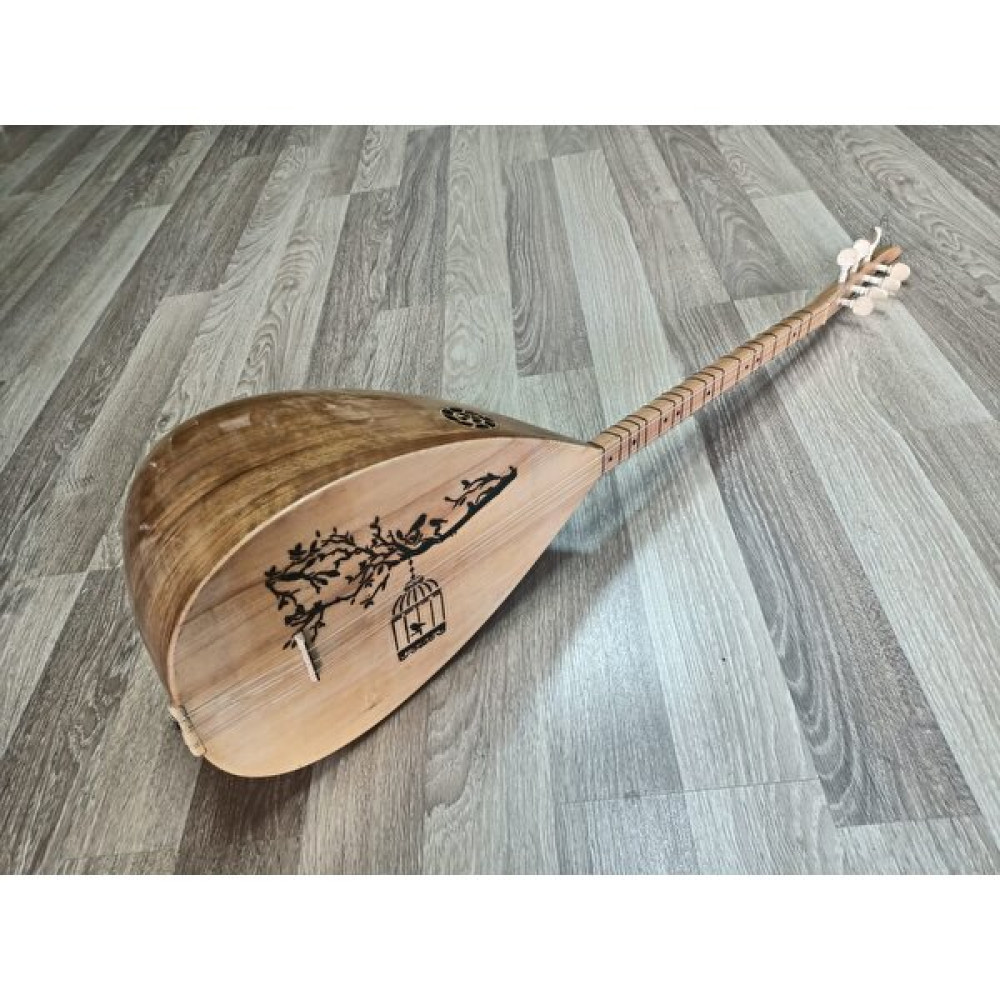 İdol Müzik Aletleri Bağlama Özelyapım Desenli Uzun Sap Tam Set Saz Bağlamalar Fiyatı