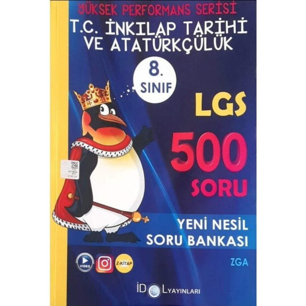 İdol Yayınları 8. Sınıf LGS T.C. İnkılap Tarihi ve Atatürkçülük 500 Soru Bankası Ders Sınav Kitapları Fiyatı