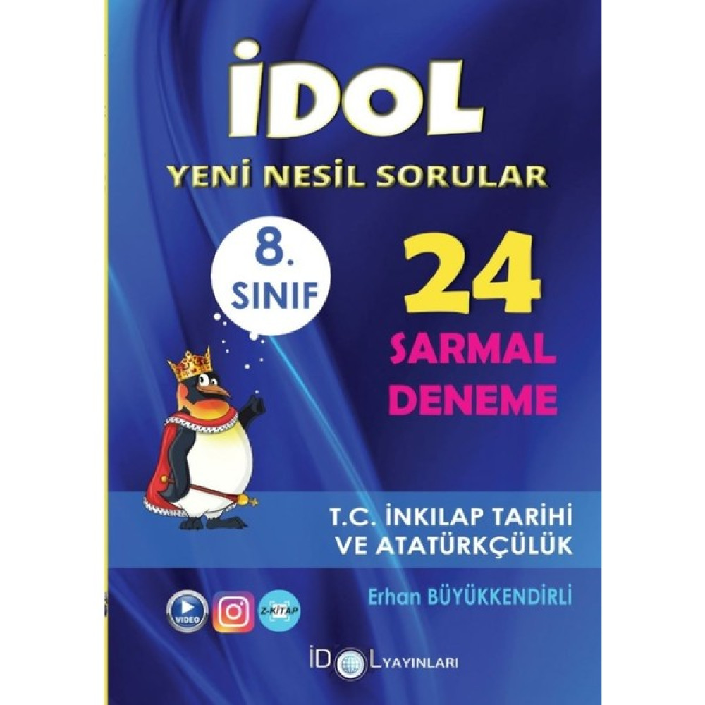 İdol Yayınları 8.Sınıf T.C. Inkılap Tarihi Ve Atatürkçülük 24'Lü Yeni Nesil Deneme Ders Sınav Kitapları Fiyatı