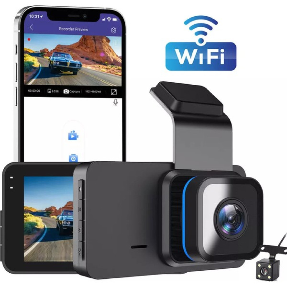İdragon T603 Araç Kamerası 2k Video Kaydı 3inç Ekranlı Wifi App Kontrol + Gece Görüşü Geri Görüş Kamerası Oto Boyaları Fiyatı