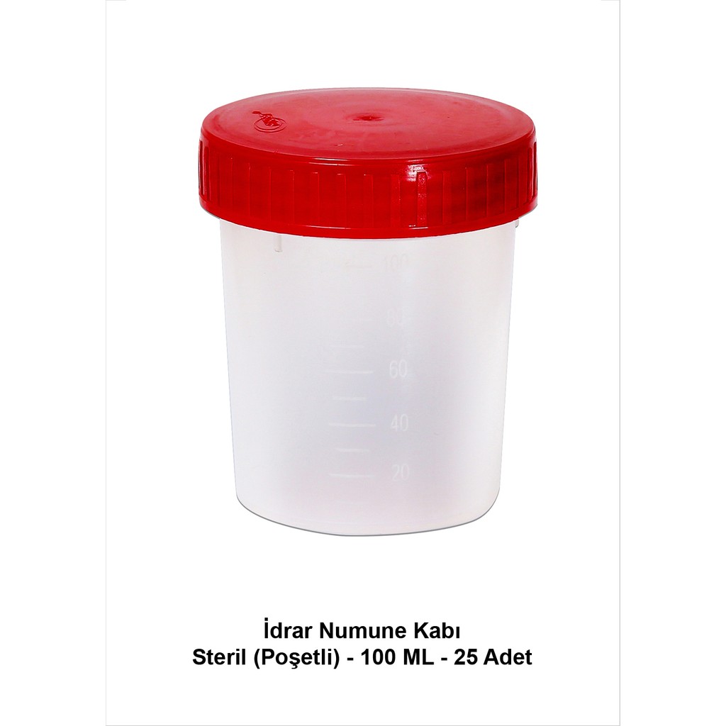 idrar Numune Kabı STERIL-100 ml – 25 Adet Okul Malzemeleri Fiyatı