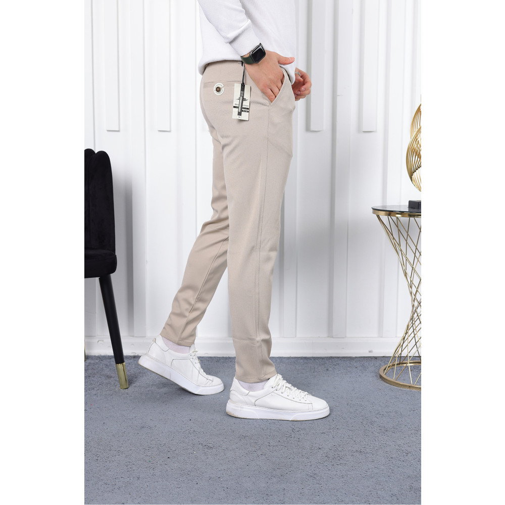 İDS COLLECTİON Mevsimlik Bej Slim Fit Likralı Kumaş Pantolon 38 Beden Kadın Pantolon Fiyatı