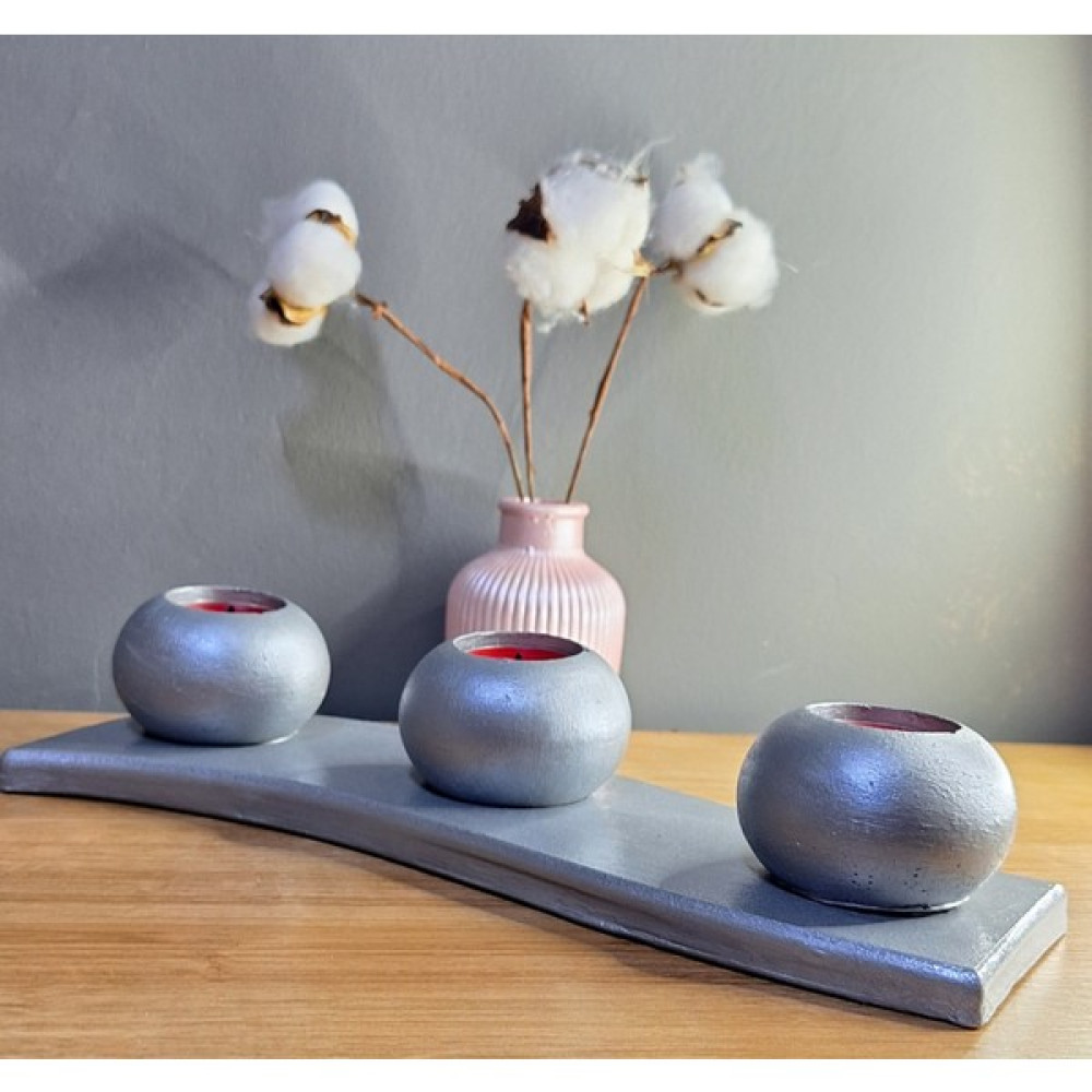 İdyllart Store 3 Lü Tealight Mumluk - Gümüş Şamdan Fiyatı