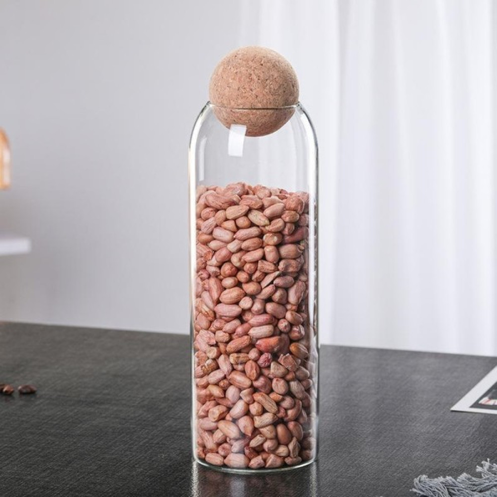 IENIN Temiz Ahşap Cam Şişe Depolama Sızdırmaz Kavanoz Somun Baharat Kahve Çekirdek Kavanozu 1600ML (Yurt Dışından) Saklama Kapları Fiyatı