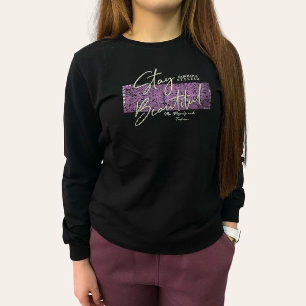 İfba Kids Baskılı Kız Basic Sweatshirt (33054) Kız Çocuk Sweatshirt Fiyatı
